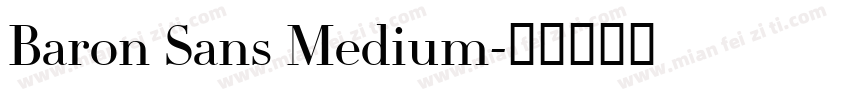 Baron Sans Medium字体转换